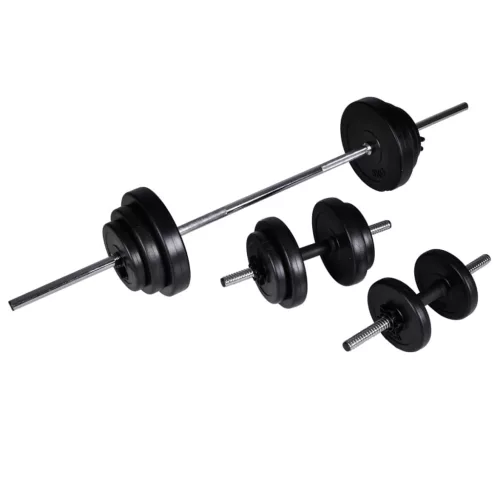  edzőpad egykezes és kétkezes súlyzókészlettel 30,5 kg