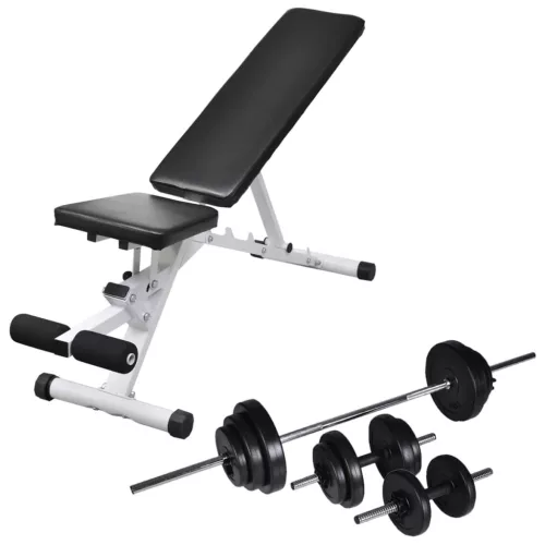  edzőpad egykezes és kétkezes súlyzókészlettel 30,5 kg