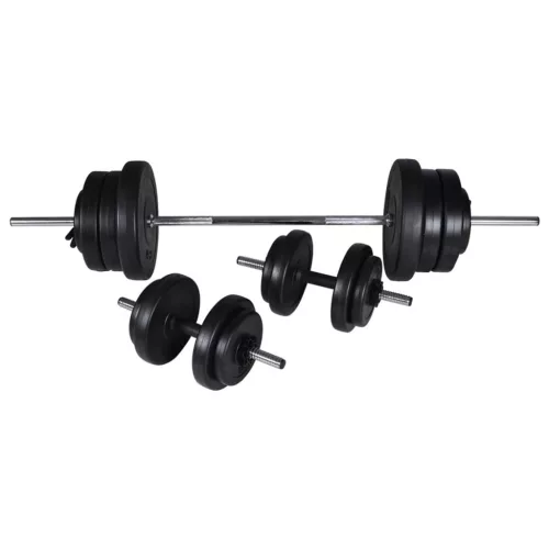  edzőpad állvánnyal / egykezes és kétkezes súlyzószettel 60,5 kg