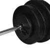 súlyzópad állvánnyal/egykezes és kétkezes súlyzószettel 60,5 kg