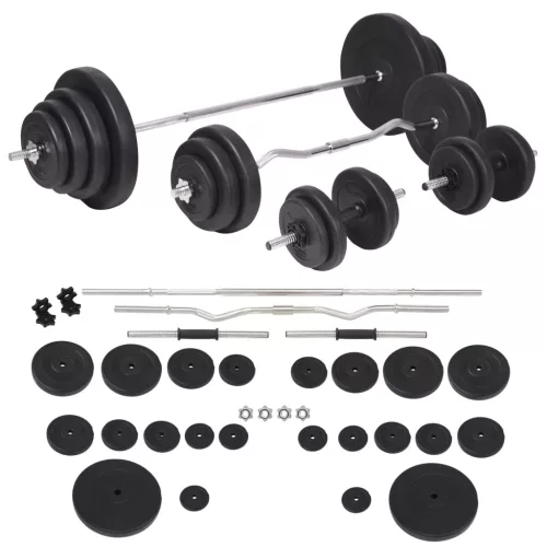  edzőpad állvánnyal, egykezes és kétkezes súlyzószettel 120 kg