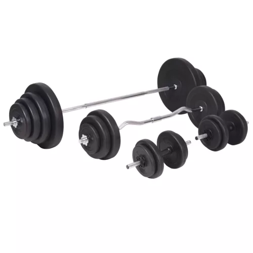  edzőpad állvánnyal, egykezes és kétkezes súlyzószettel 120 kg