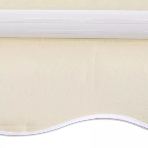  kézi működtetésű összecsukható napellenző, krémszínű, 300 cm