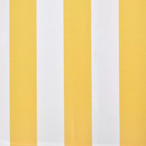  feltekerhető motoros napellenző, sárga-fehér, 400 cm