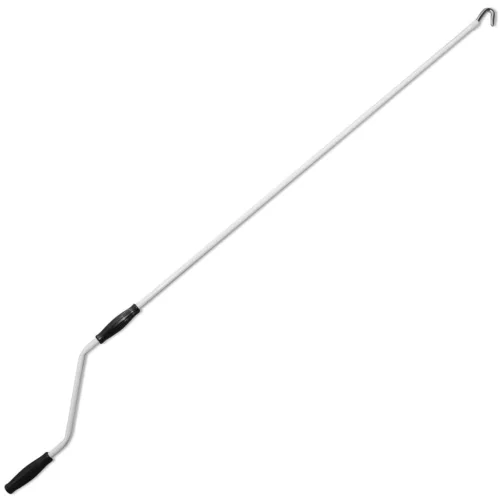  kézi működtetésű összecsukható napellenző, kék-fehér, 450 cm