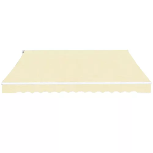  kézi működtetésű összecsukható napellenző, krémszínű, 400 cm