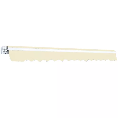  kézi működtetésű összecsukható napellenző, krémszínű, 400 cm