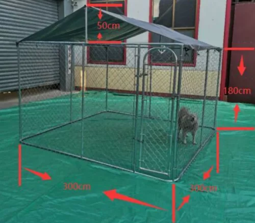 DISCONTMANIA kutyakennel 3x3x2,3m 9m2 tetővel