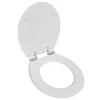  2 db fehér MDF WC ülőke lassan csukódó fedéllel