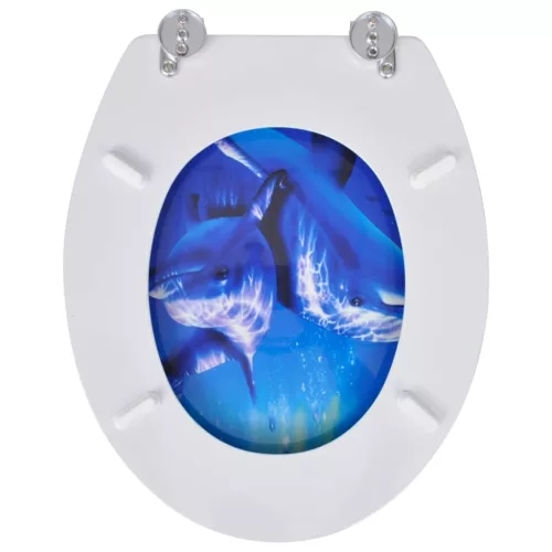  2 db delfinmintás MDF WC ülőke