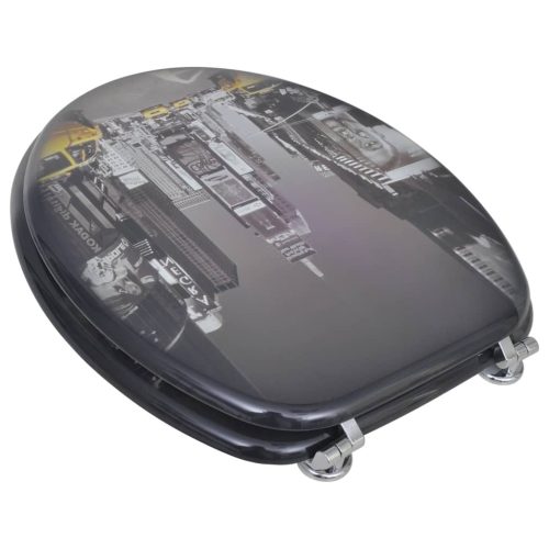  2 db New York mintás MDF WC ülőke