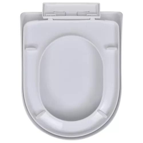  2 db fehér műanyag WC ülőke lassan csukódó fedéllel