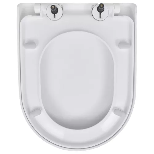 2 db fehér műanyag WC ülőke lassan csukódó fedéllel