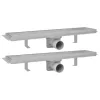  2db lineáris rozsdamentes acél zuhany lefolyó 530 x 140 mm