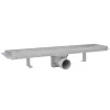  2db lineáris rozsdamentes acél zuhany lefolyó 530 x 140 mm