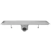  2db lineáris rozsdamentes acél zuhany lefolyó 530 x 140 mm