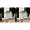  2 db fehér MDF radiátorburkolat 152 cm