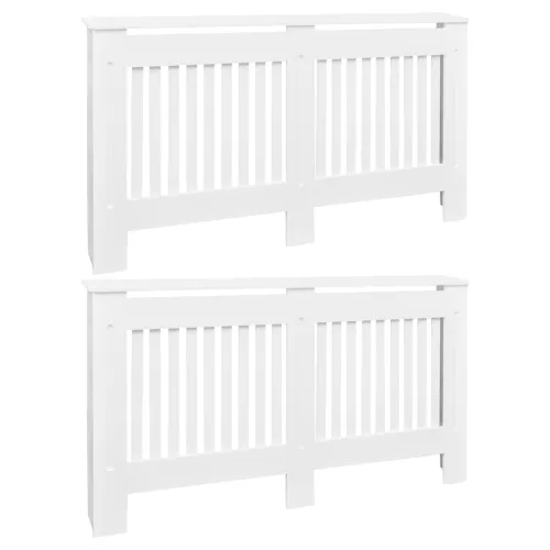  2 db fehér MDF radiátorburkolat 152 cm