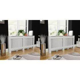  2 db fehér MDF radiátorburkolat 172 cm