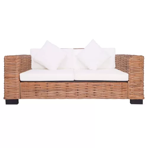  2 darabos természetes rattan kerti ülőgarnitúra