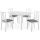  5-részes fehér MDF étkezőgarnitúra