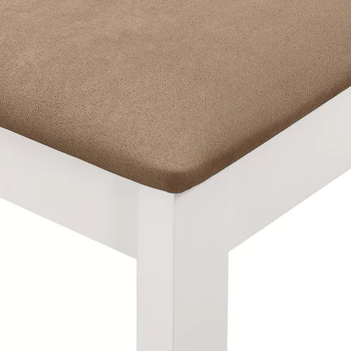  6 db fehér tömör fa étkezőszék párnával