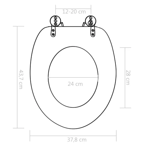  2 db kagylómintás MDF WC-ülőke