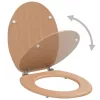  2 db bambuszmintás MDF WC-ülőke