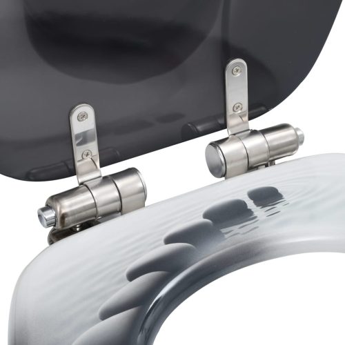  2 db kőmintás MDF WC-ülőke lassan csukódó fedéllel