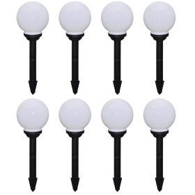  8 db kültéri gyalogjáró LED-lámpa cölöppel 15 cm