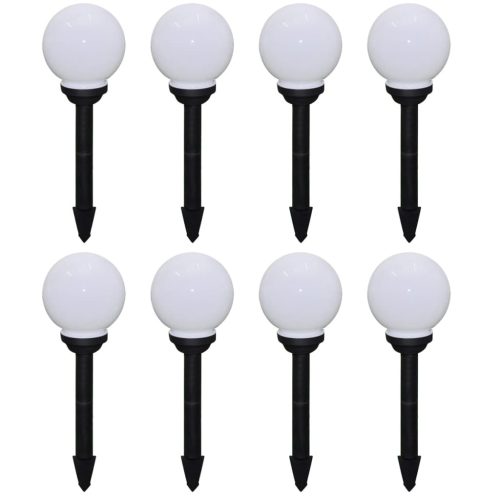  8 db kültéri gyalogjáró LED-lámpa cölöppel 15 cm