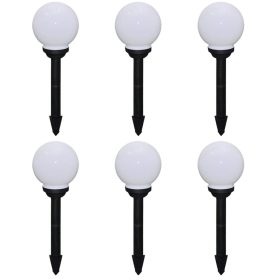  6 db kültéri gyalogjáró LED-lámpa cölöppel 20 cm