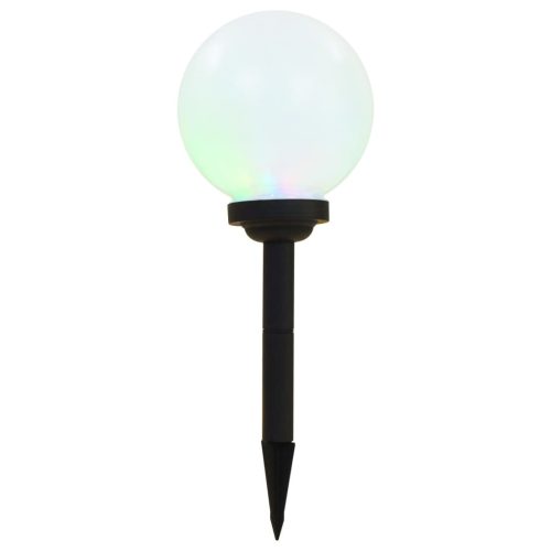  6 db napelemes kültéri LED gömblámpa 20 cm RGB