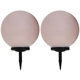  2 db napelemes kültéri LED gömblámpa 40 cm RGB