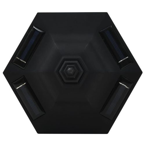  6 db fekete kültéri napelemes LED lámpa