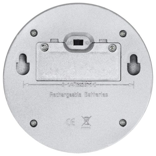  24 db ezüstszínű kerek kültéri napelemes LED falilámpa