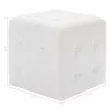  2 db fehér műbőr puff 30x30x30 cm