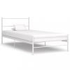 VID fehér fém ágykeret ágyráccsal 100x200 cm
