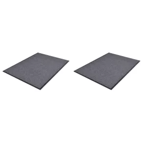  2 db szürke PVC lábtörlő 90 x 60 cm