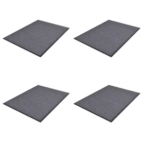  4 db szürke PVC lábtörlő 90 x 60 cm 