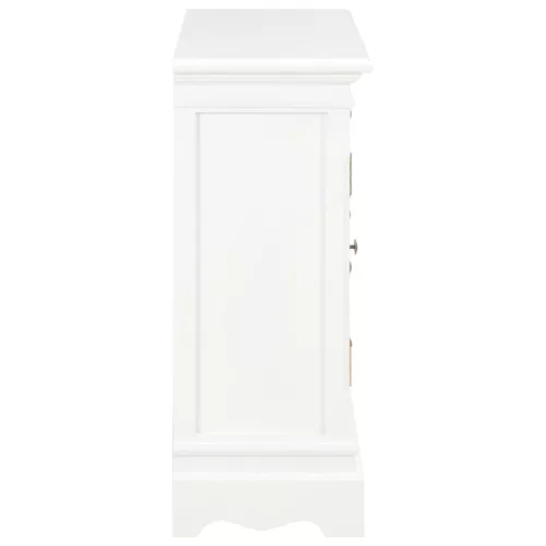  fehér tömör fenyőfa tálalószekrény 70 x 28 x 70 cm