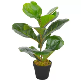 zöld, cserepes mű lantlevelű fikusz 45 cm