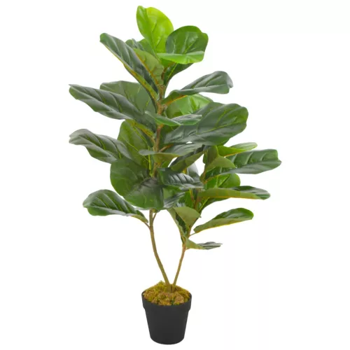  zöld, cserepes mű lantlevelű fikusz 90 cm