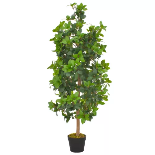  zöld, cserepes műbabérfa 120 cm