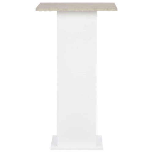  fehér és betonszürke bárasztal 60 x 60 x 110 cm