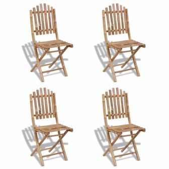 VID 4 darab összecsukható bambusz szék