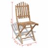 VID 4 darab összecsukható bambusz szék