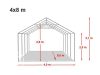 Party šator 4x8m-PROFESSIONAL DELUXE  550g/m2-posebno jaka čelična konstukcija