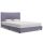  világosszürke szövetkárpitozású ágykeret 140x200 cm