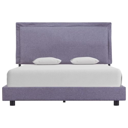  világosszürke szövetkárpitozású ágykeret 140x200 cm